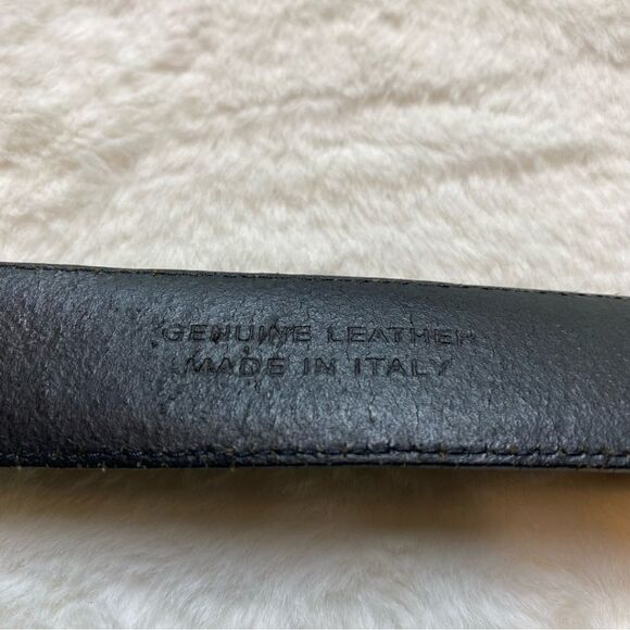 Bachrach Black Leather Belt Size 50 - Picture 3 of 10